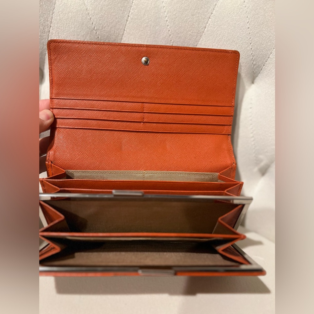 Rare Kiss Lock Burberry Nova Check Canvas Long Wallet - Picture 8 of 8
